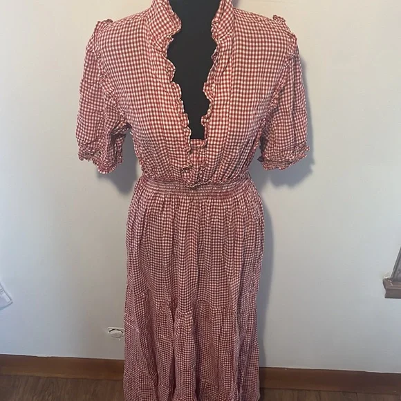 Max Studio Gingham Long Dress - Picture 2 of 6